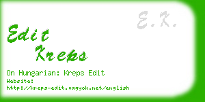 edit kreps business card